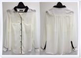 Blusa Chiffon Manga (Branca)
